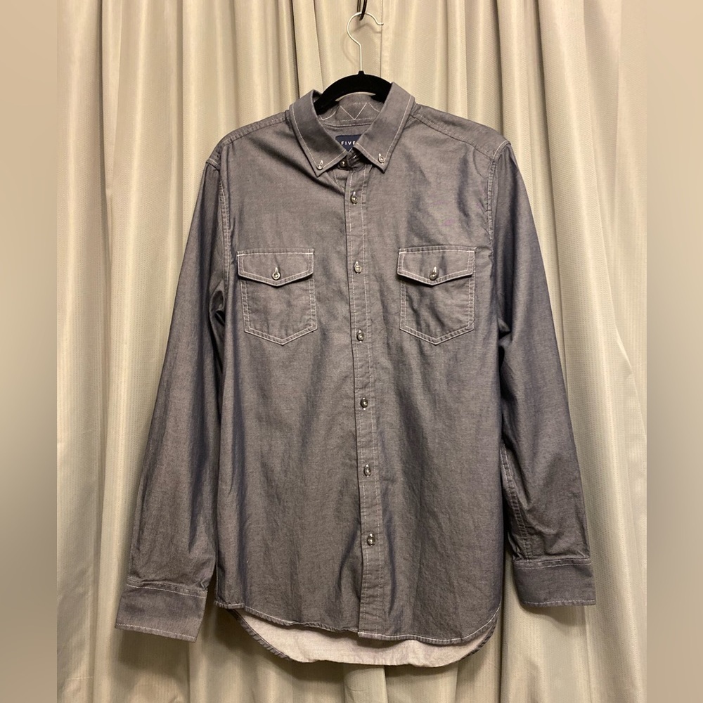 FIVE FOUR RISTO Black Jude Casual Button Down L NWOT 0214 #12 50% OFF  W LIKE